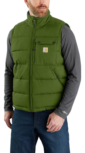 Carhartt Rain Defender Loose-Fit Midweight Insulated Vest for Men - Chive - LT
