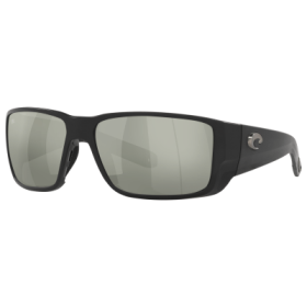 Costa Del Mar Blackfin Pro 580G Glass Polarized Sunglasses - Matte Black/Gray Silver Mirror - Large