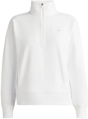 G/FORE Womens I Hate Golf French Terry Quarter Zip Boxy Golf Pullover - White, Size: Small