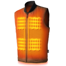 Gobi Heat Ibex Heated Workwear Vest for Men - Camel - 2XL