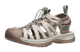 KEEN Whisper Sandals for Ladies - Taupe/Coral - 6M