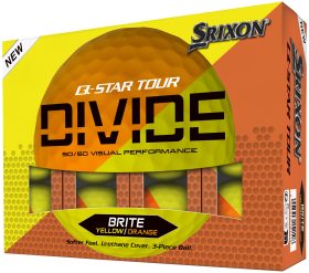 Srixon Q-STAR Tour Divide 2 Golf Balls - Yellow/Orange