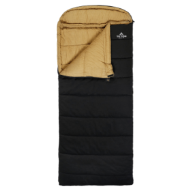 TETON Sports Deer Hunter -35°F Canvas Sleeping Bag - Right Zipper - Black/Tan