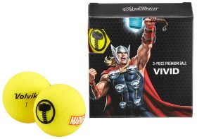 Volvik Vivid Marvel Square Pack Golf Balls - Thor