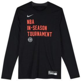Ausar Thompson Detroit Pistons Player-Worn Black Long Sleeve Shirt from the 2023-24 NBA Season