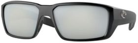 Costa Del Mar Fantail PRO 580G Polarized Sunglasses, Men's, Matte Black/Gray Silver Mirror