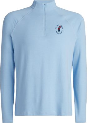 G/FORE 2024 U.S. Open Luxe Quarter Zip Mid Layer Men's Golf Pullover - Blue, Size: Medium