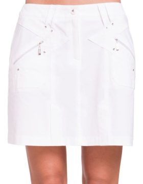 Jamie Sadock Womens Hybrid Golf Skort - - White, Size: 16