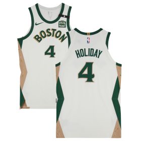 Jrue Holiday Boston Celtics Game-Used #4 Cream City Jersey vs. Miami Heat on February 11, 2024
