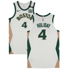 Jrue Holiday Boston Celtics Game-Used #4 Cream City Jersey vs. Washington Wizards on February 9, 2024