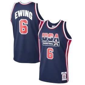 Men's Mitchell & Ness Patrick Ewing Navy USA Basketball 1992 Dream Team Authentic Jersey