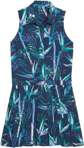 PUMA Womens Paradise Pleated Sleeveless Golf Dress - Blue, Size: Small