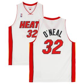 Shaquille O'Neal Miami Heat Autographed White 2005-06 Mitchell & Ness Swingman Jersey