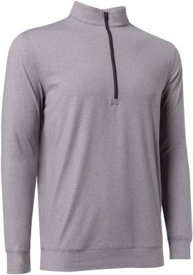 Straight Down Ballard Quarter-Zip Men's Golf Pullover - Purple, Size: XXL