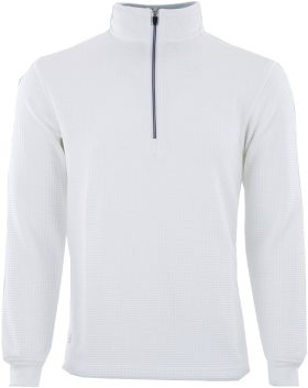 Straight Down Optic Quarter-Zip Men's Golf Pullover - White, Size: Medium