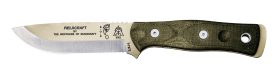TOPS Knives Fieldcraft By B.O.B. Fixed-Blade Knife - Coyote Tan/Green Canvas Micarta