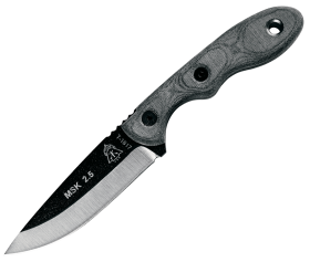 TOPS Knives Mini Scandi Black Linen Micarta Fixed-Blade Knife