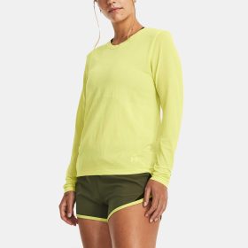 Under Armour Seamless Stride Long Sleeve Women's Running Apparel Lime Yellow