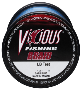 Vicious Fishing Standard Braid Fishing Line - Dark Blue - 1500 Yards - 10 lb.