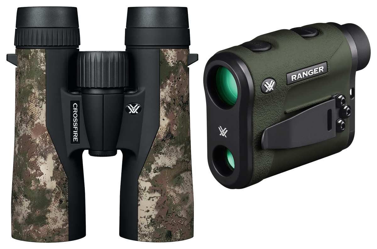 Vortex Ranger 1300 Rangefinder with Vortex Crossfire HD 10x42 Binoculars Combo