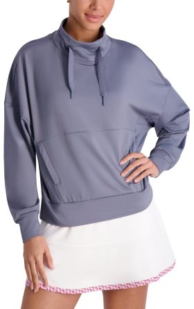 Zero Restrcition Womens Evie Mock Golf Sweater - Blue, Size: X-Small