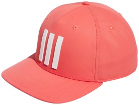 adidas Tour 3 Stripe Men's Golf Hat - Red