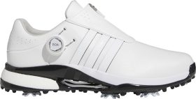 adidas Tour360 24 BOA BOOST Golf Shoes - Cloud White/Cloud White/Core Black - 7.5 - MEDIUM