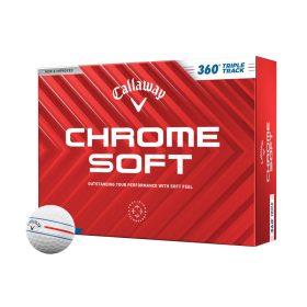 2024 Callaway Chrome Soft 360 Triple Track Golf Balls (1 Dozen) - White