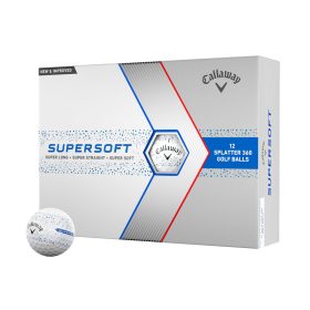 2024 Callaway Supersoft Splatter 360 Golf Balls (1 Dozen) - Blue