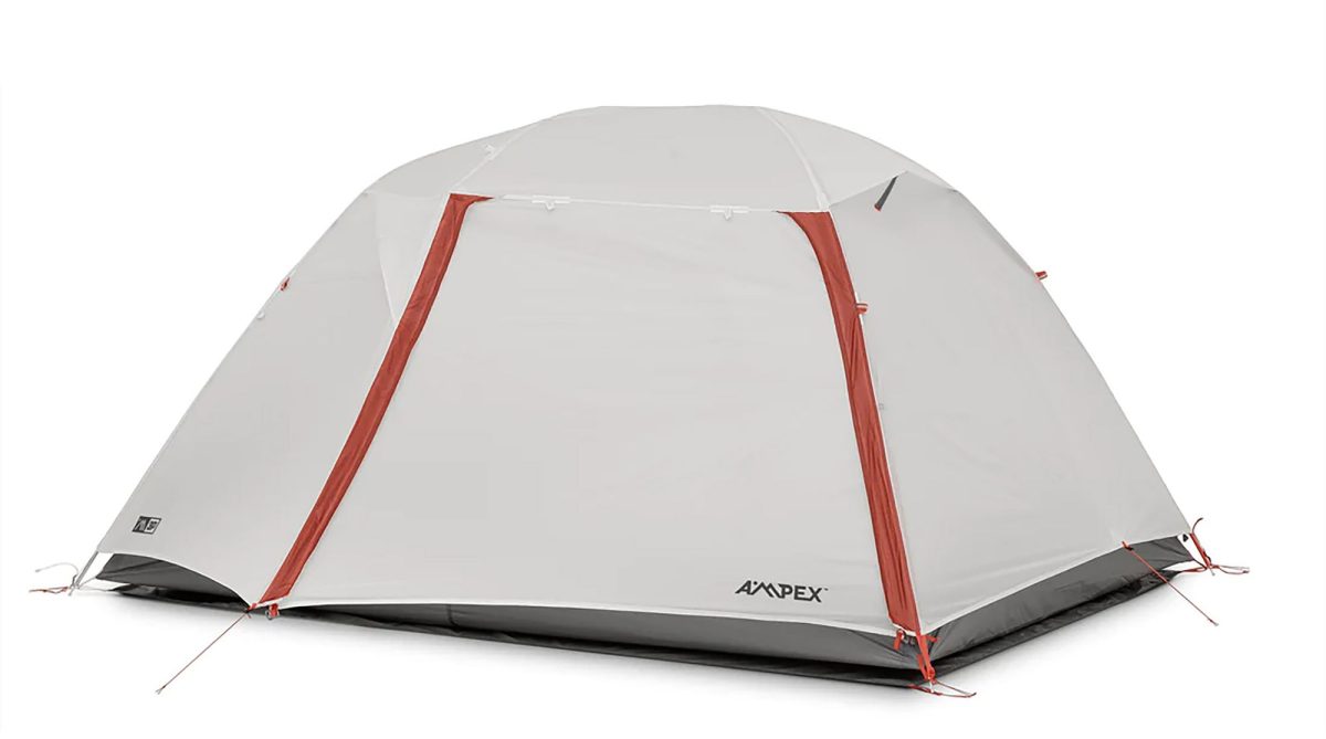 AMPEX Codazzi 3 Person Backpacking Tent, White/Red/Grey