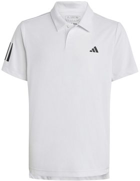 Adidas Boys Club 3-Stripes Tennis Polo (White)