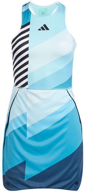 Adidas Women's Transformative Pro Tennis Dress (Flash Aqua/Black)