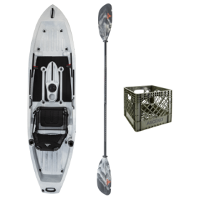 Ascend 10T Sit-On-Top Kayak Fishing Package - Black/White
