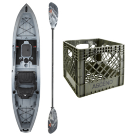 Ascend 12T Sit-On-Top Kayak Fishing Package - Titanium