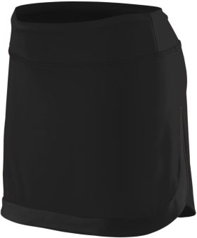 Augusta Women's Color Block Tennis Skort (Black)