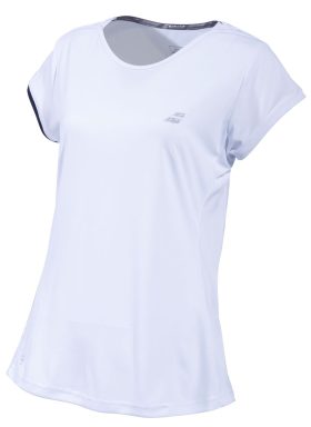 Babolat Women's Performance Cap Sleeve Tennis Top (White/Silver)