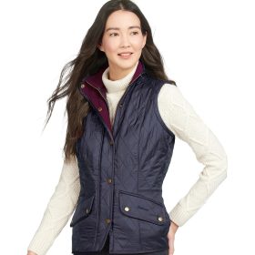 Barbour Cavalry Gilet Vest - Women's Navy/Merlot, US 10/UK 14