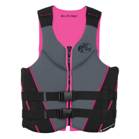 Bass Pro Shops Segmented Neoprene Life Jacket - Pink/Grey/Black - 2XL/3XL