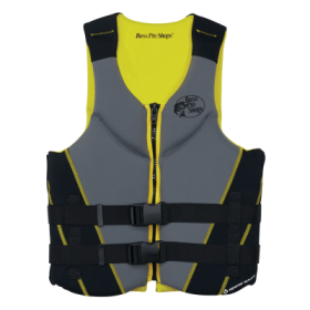 Bass Pro Shops Segmented Neoprene Life Jacket - Yellow/Grey/Black - 2XL/3XL