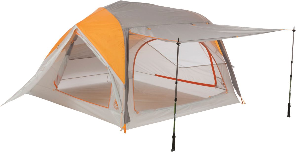 Big Agnes Salt Creek SL3 3 Person Dome Tent, Gray/Lt Gray/Orange