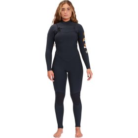 Billabong 4/3mm Salty Dayz Full Chest-Zip Wetsuit - Women's Black Tide, 2