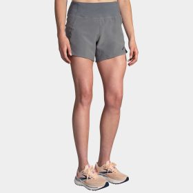 Brooks Chaser 5" Shorts Women's Running Apparel Heather Charcoal