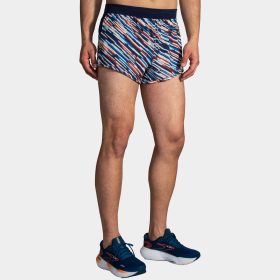 Brooks Sherpa 3" Split Shorts Men's Running Apparel Motion Print/Run USA 2024