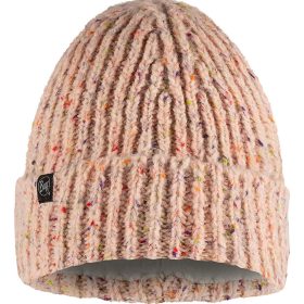 Buff Knitted & Fleece Beanie Kim Pale Pink, One Size