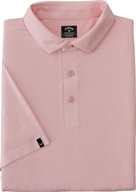 Callaway Premium Jacquard Men's Golf Polo - Pink, Size: Small