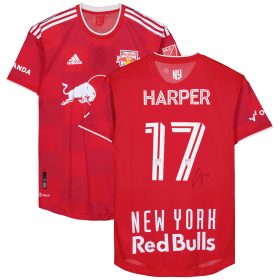 Cameron Harper New York Red Bulls Autographed Match-Used #17 Red Jersey from the 2023 MLS Season