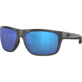 Costa Broadbill 580G Polarized Sunglasses Matte Gray Frame/Blue Mirror, One Size