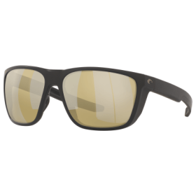 Costa Del Mar Ferg 580G Glass Polarized Sunglasses - Matte Black/Sunrise Silver Mirror - Large