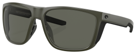 Costa Del Mar Ferg XL 580G Glass Polarized Sunglasses - Matte Olive/Gray - XX-Large