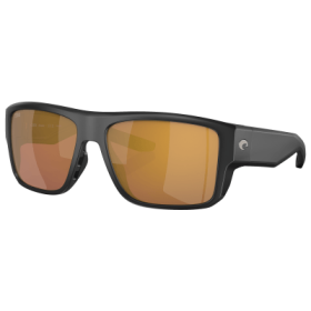 Costa Del Mar Taxman 580G Glass Polarized Sunglasses - Matte Black/Gold Mirror - Large